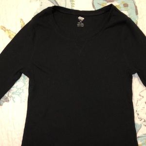 Old Navy Black Long Sleeve Thermal Large